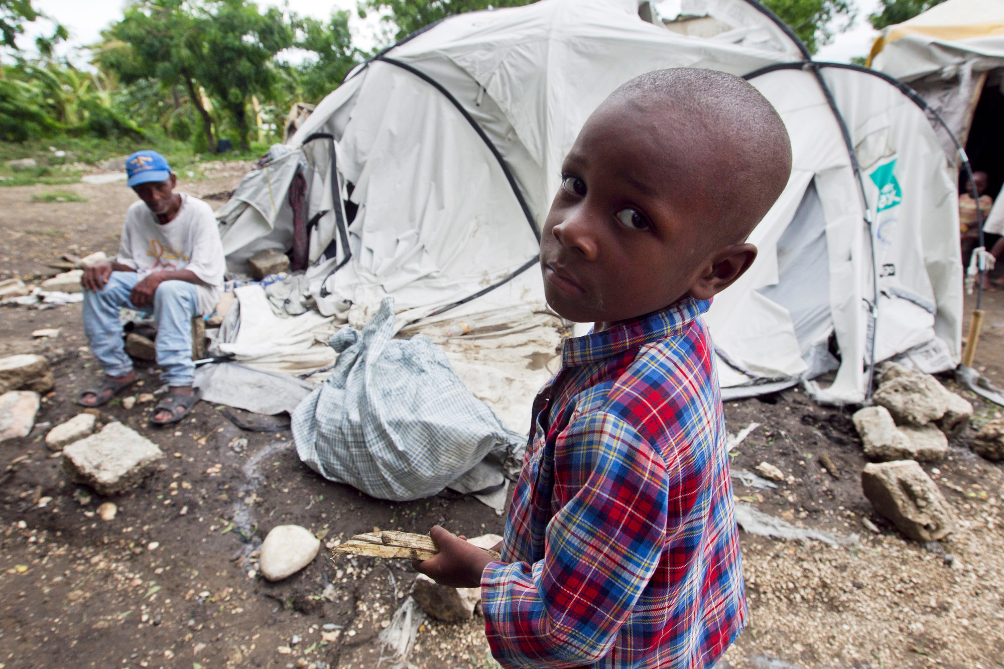 Survivors of Tropical Storm Isaac in Haiti.