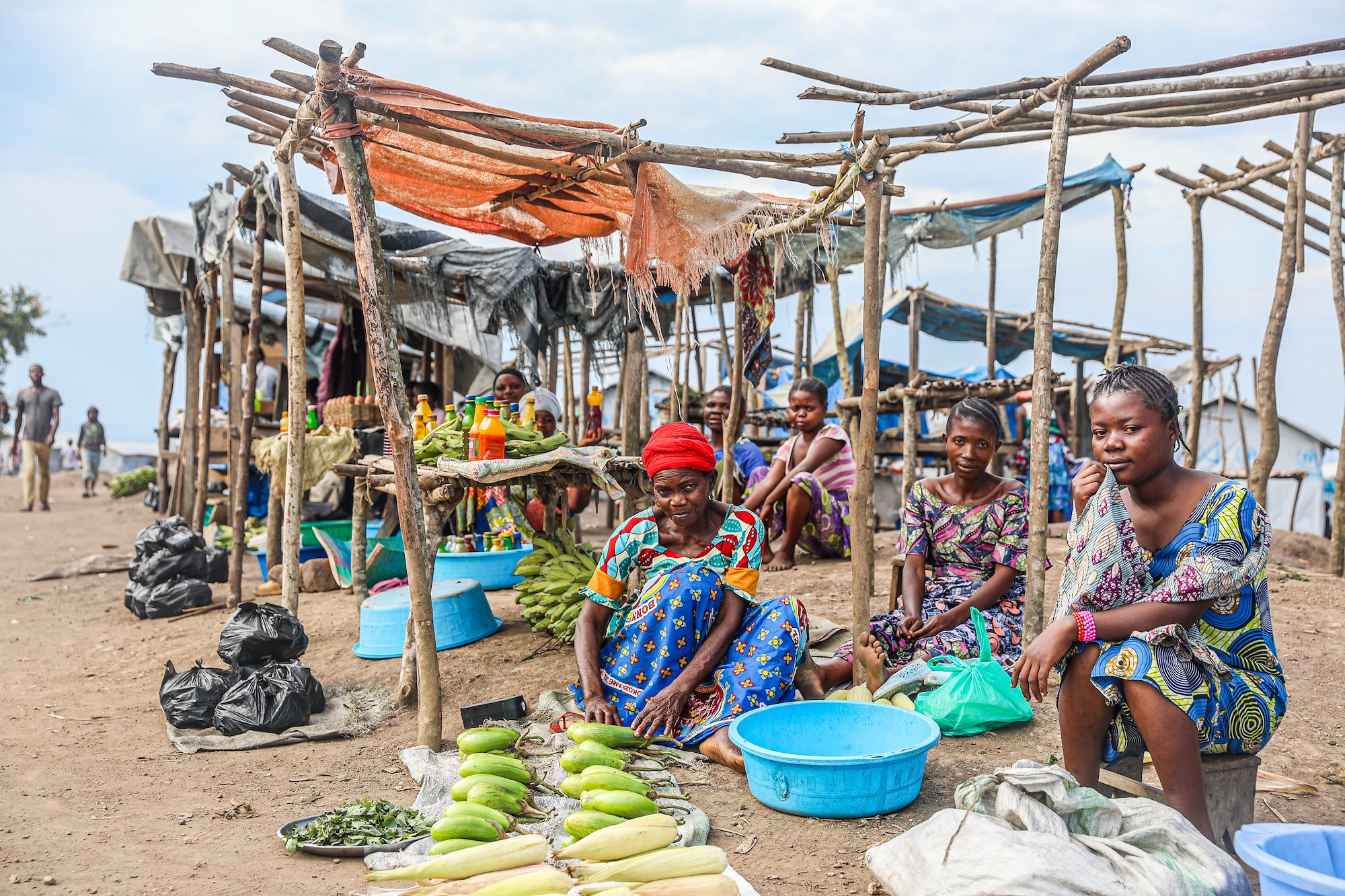 A group of women selling corn in eastern Democratic Republic of the Congo.
