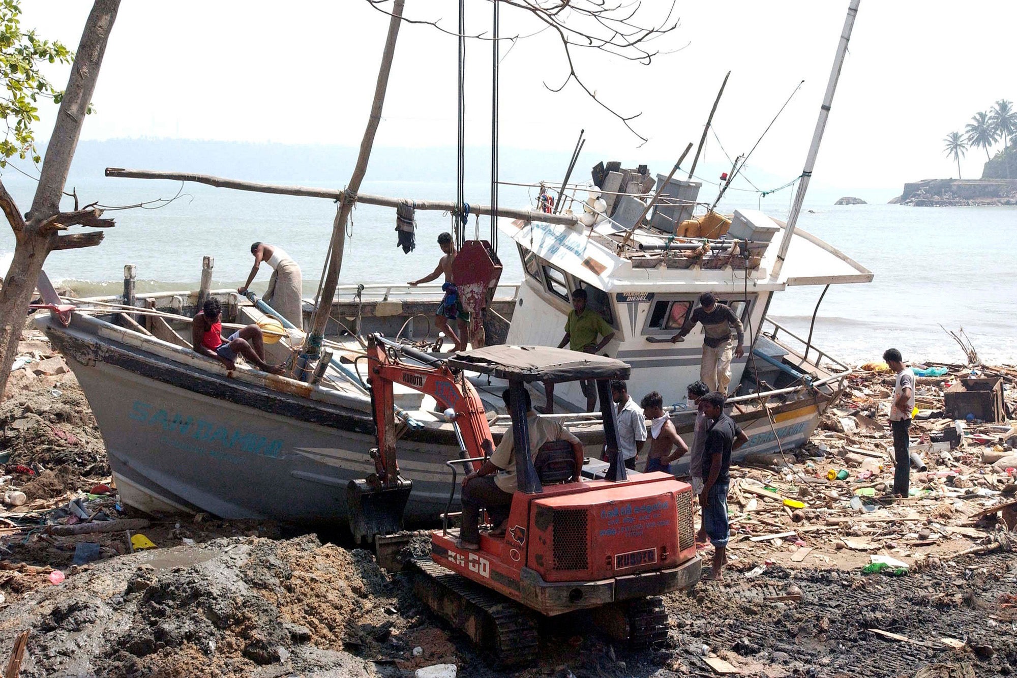 Aftermath of Indian Ocean Tsunami in Sri Lanka
