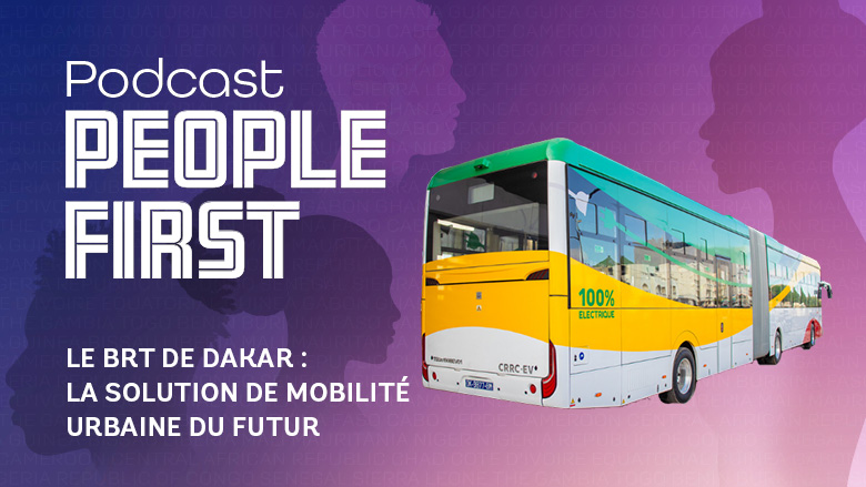 Illustration de la Banque mondiale pour leur podcast sur les transports urbains à Dakar