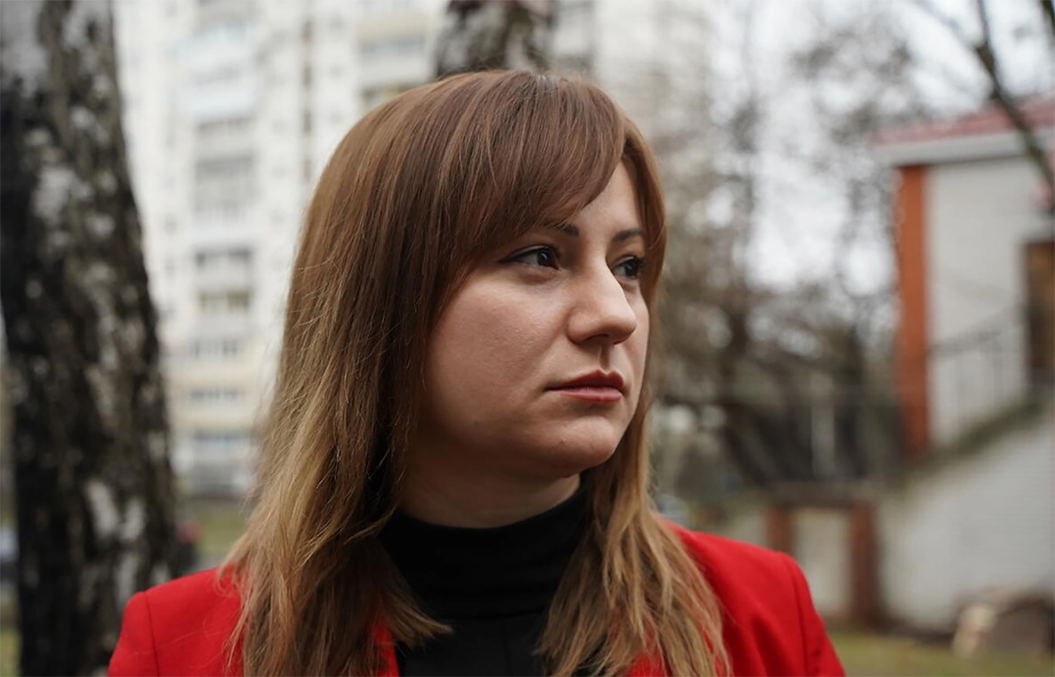 Portrait de Yana Liubymova, une femme déplacée à deux reprises par la guerre en Ukraine