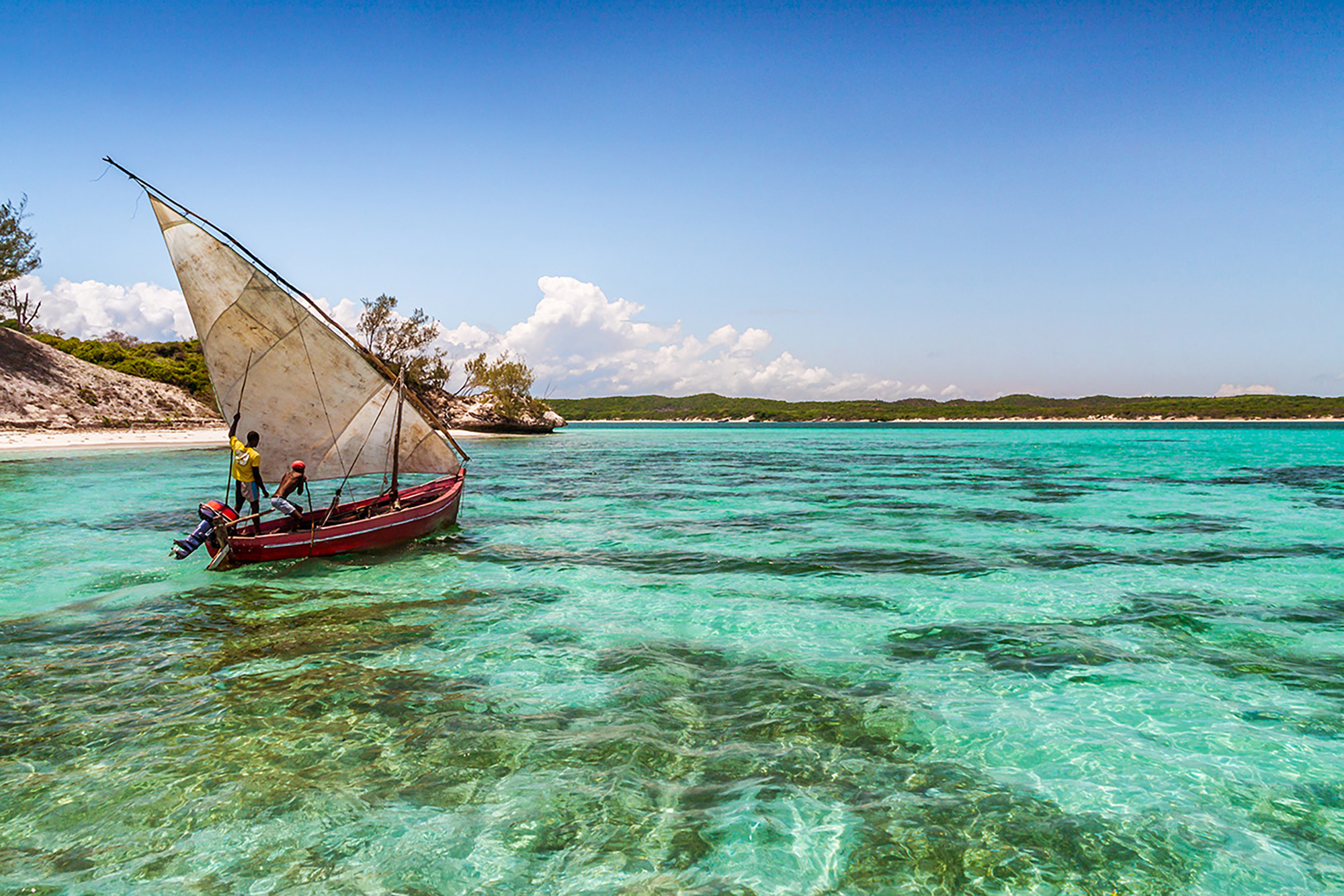 Traditional fishing boat in Madagascar