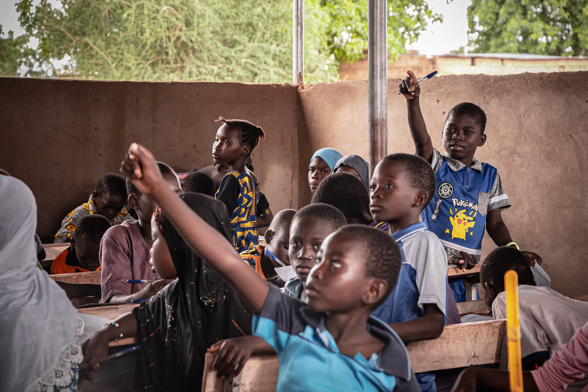 A classroom full of children in Burkina Faso.