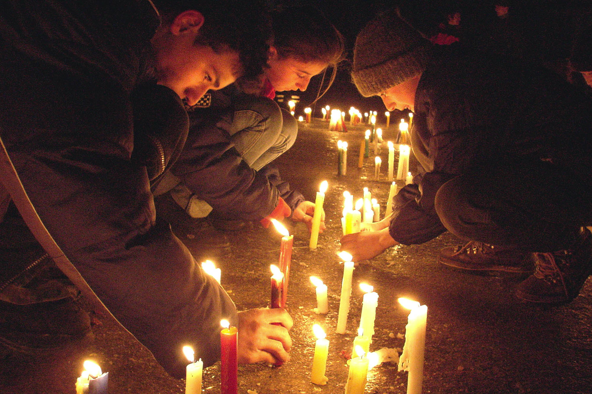 A Candlelight Vigil in Kosovo.
