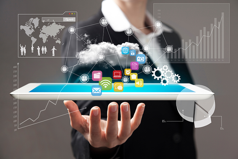 Tablet in hands