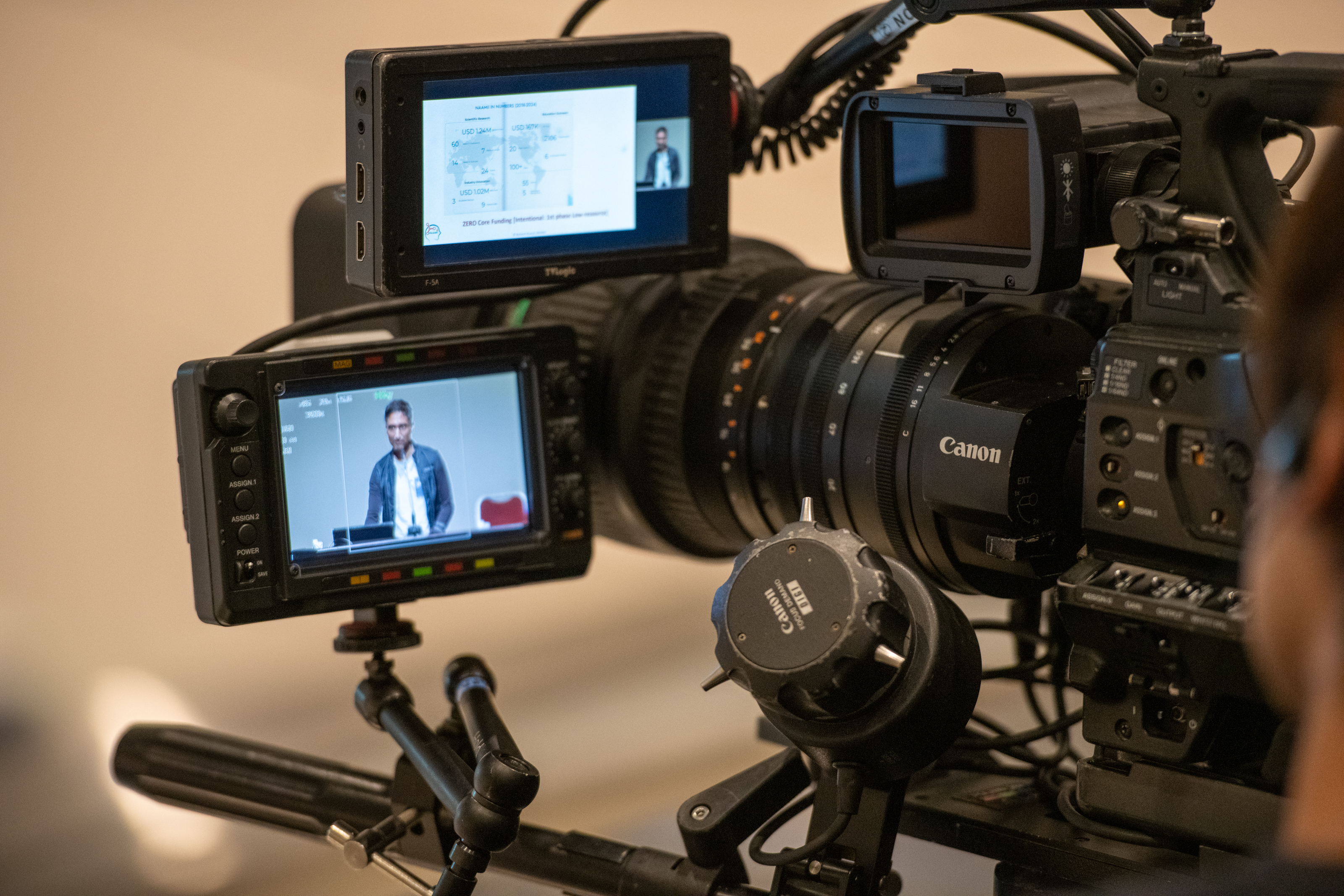 Capturing the moment - the Conference videographer at work.