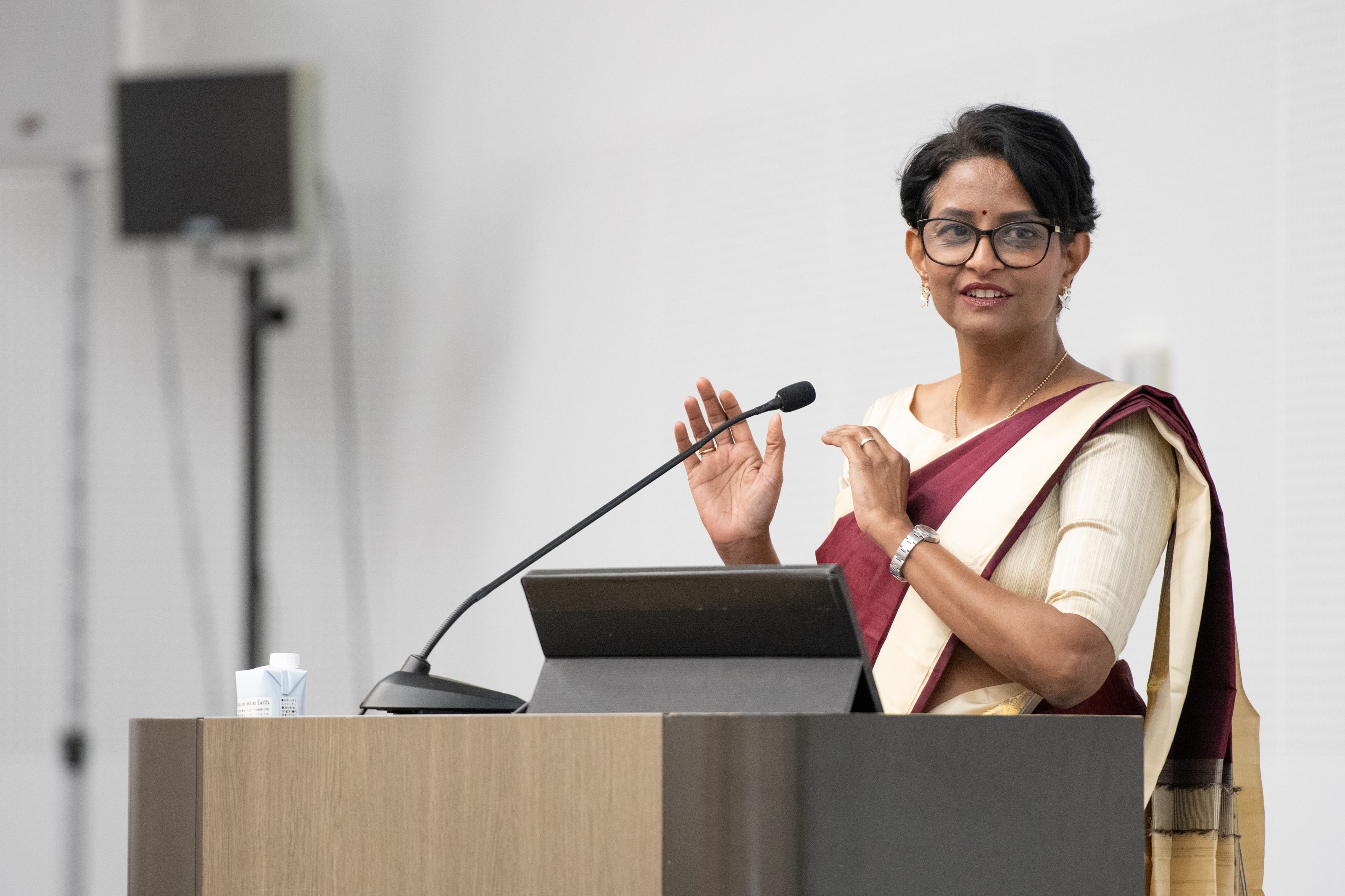 Dr. Mahaletchumy Arujanan during the keynote panel on 'Science Communication and Public Engagement.'