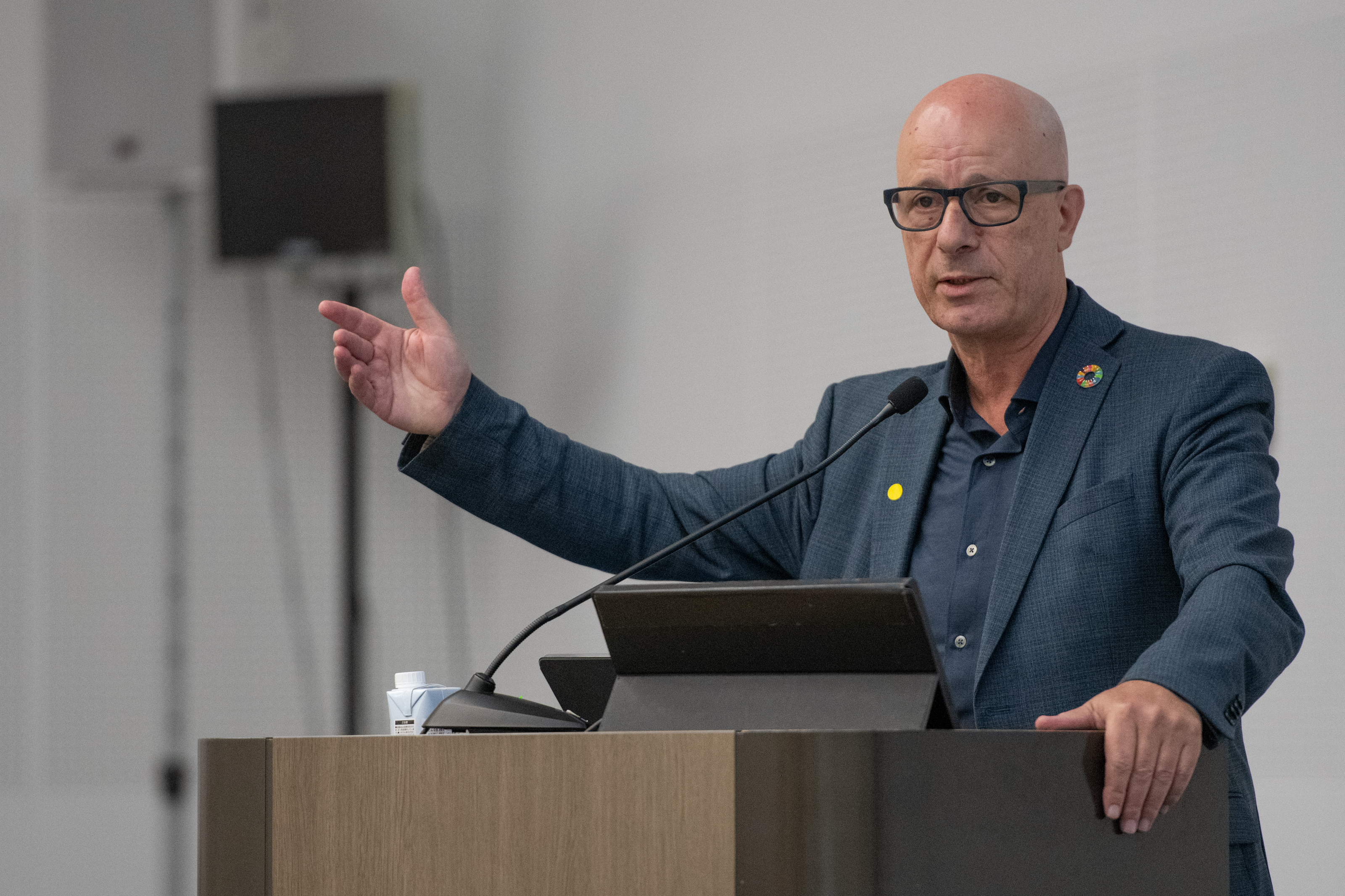 Maher Nasser during the keynote panel on 'Science Communication and Public Engagement.'