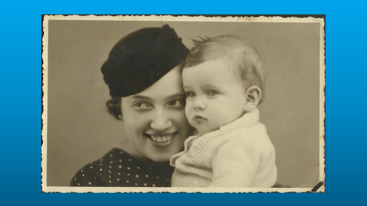 Teri Zinger and her son, Yehonatan, in Rozsnyo, former Czechoslovakia, 1936. They were gassed in Auschwitz Birkenau German Nazi Concentration and Death Camp (1940–1945), 15 June 1944.