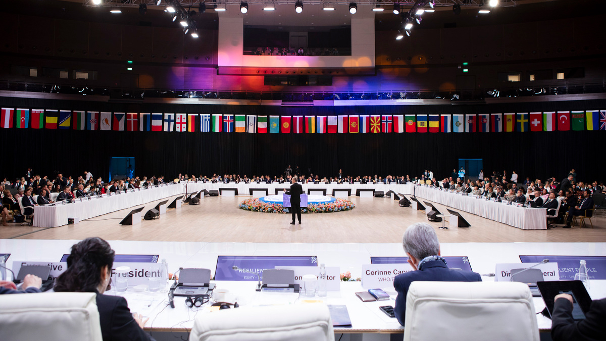 wide view of a conference room