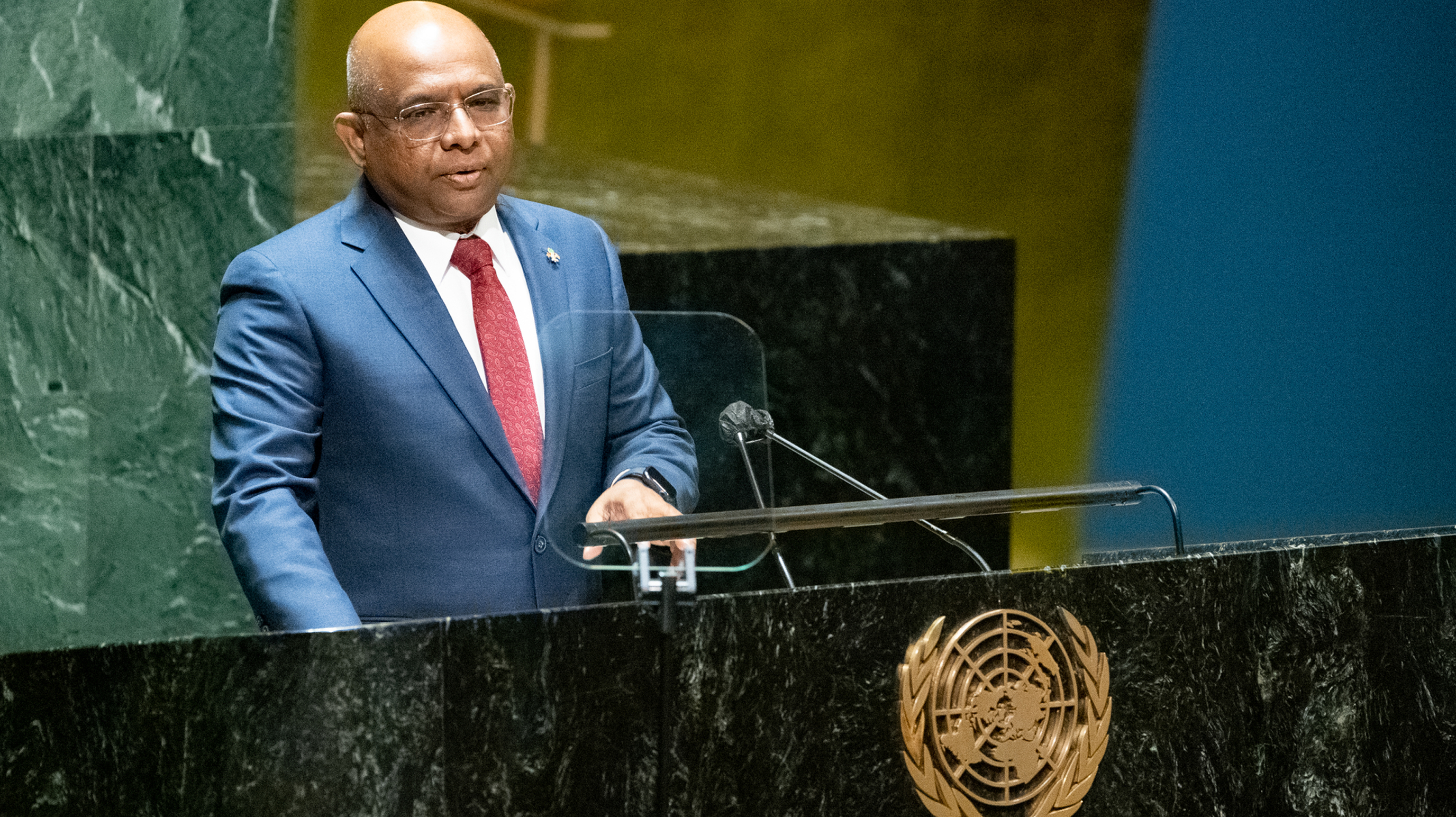 Abdulla Shahid addresses the General Assembly