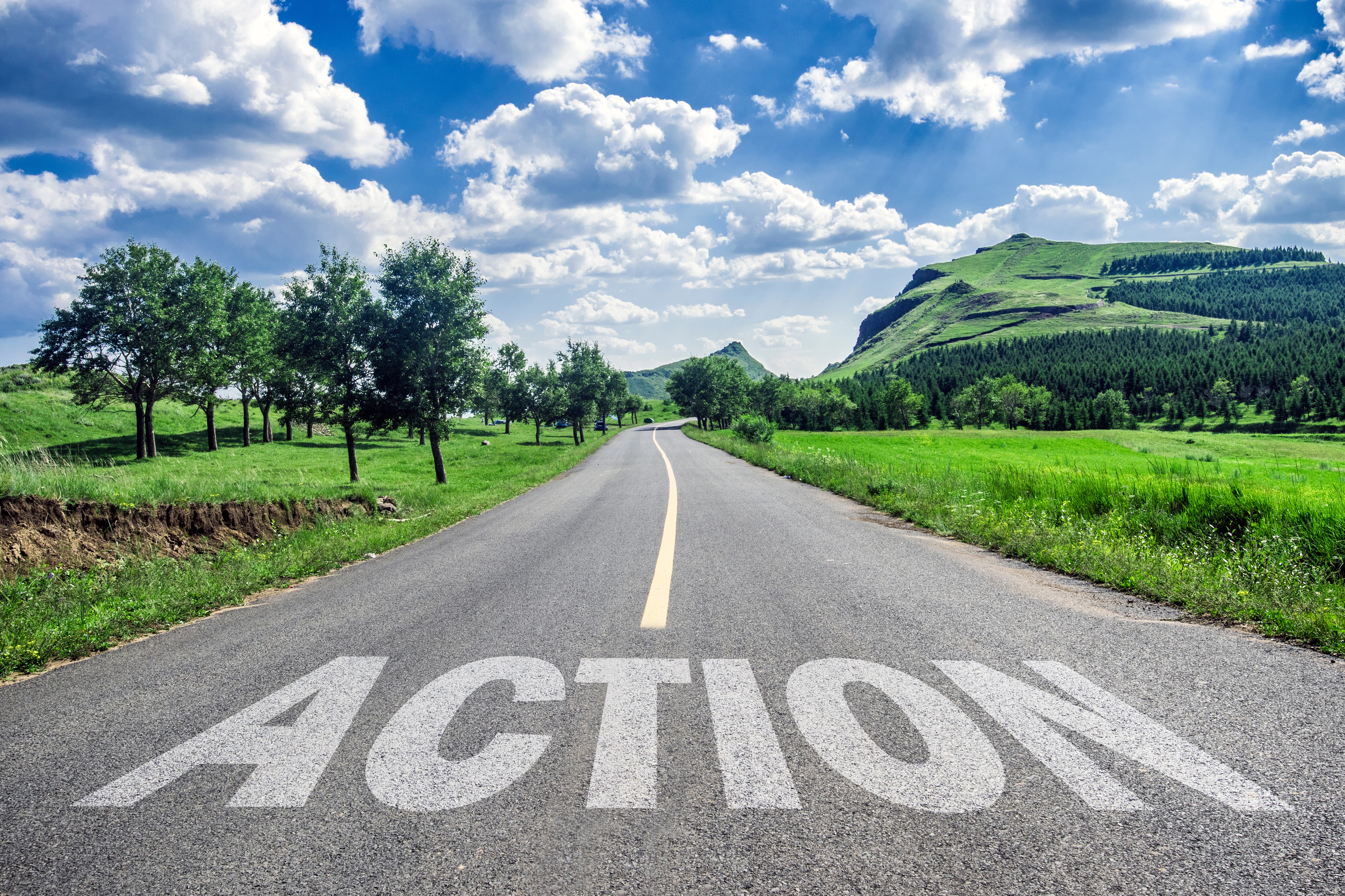 action on road