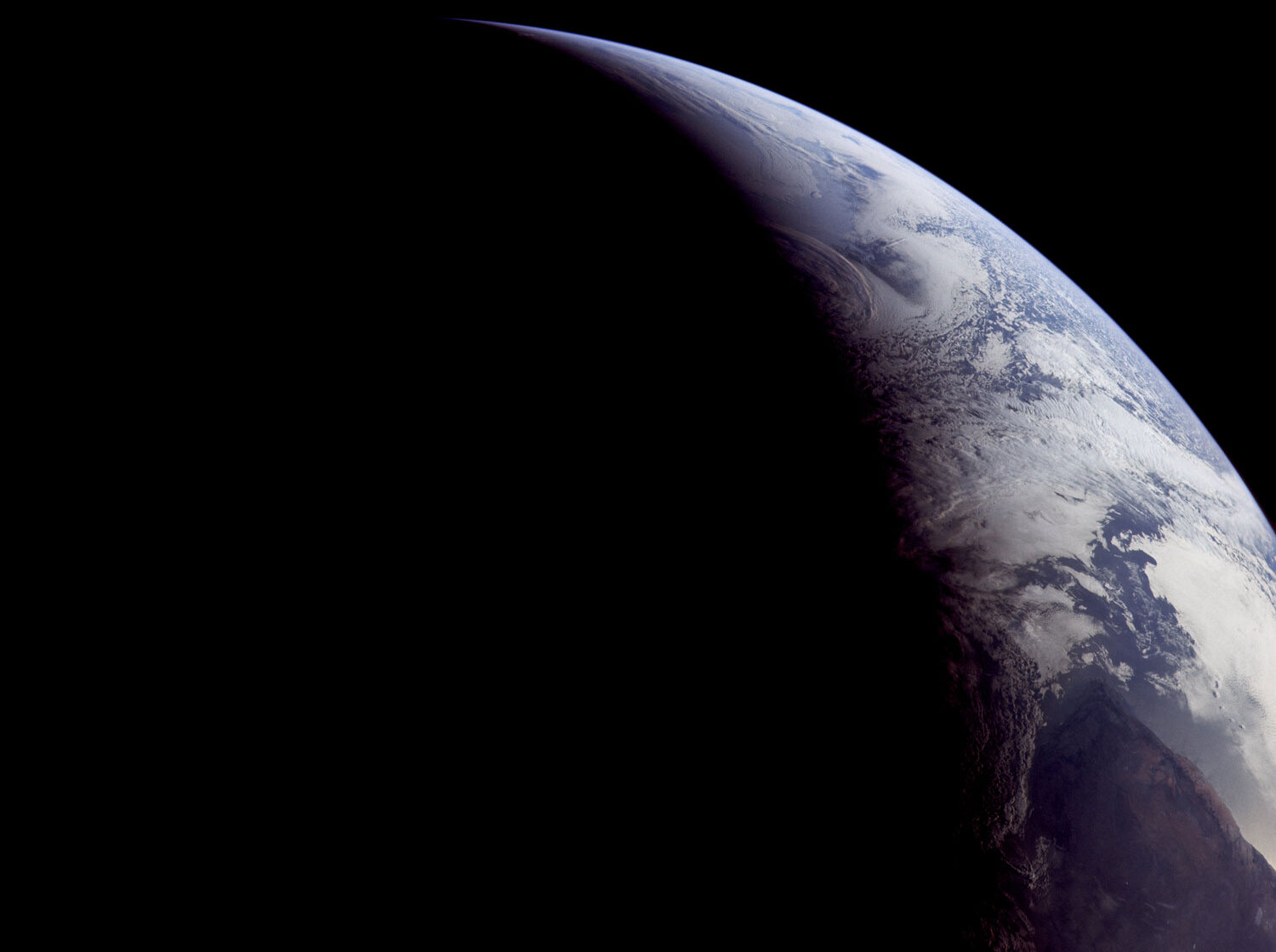 Photo of planet Earth taken by the Apollo 11 crew on their way home.