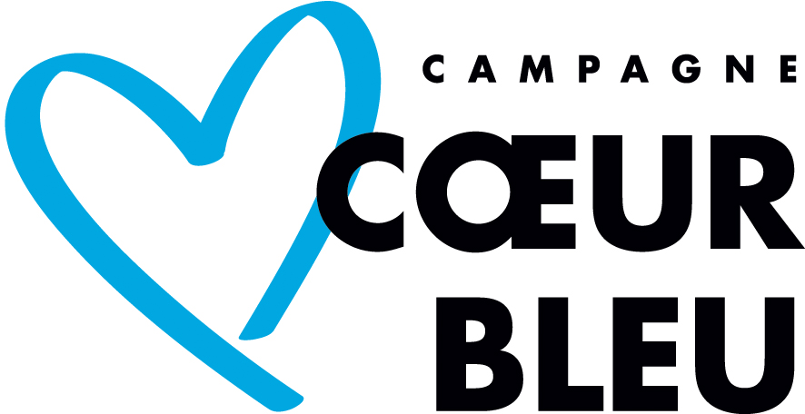 Logo de la campagne Coeur bleu contre la traite des personnes