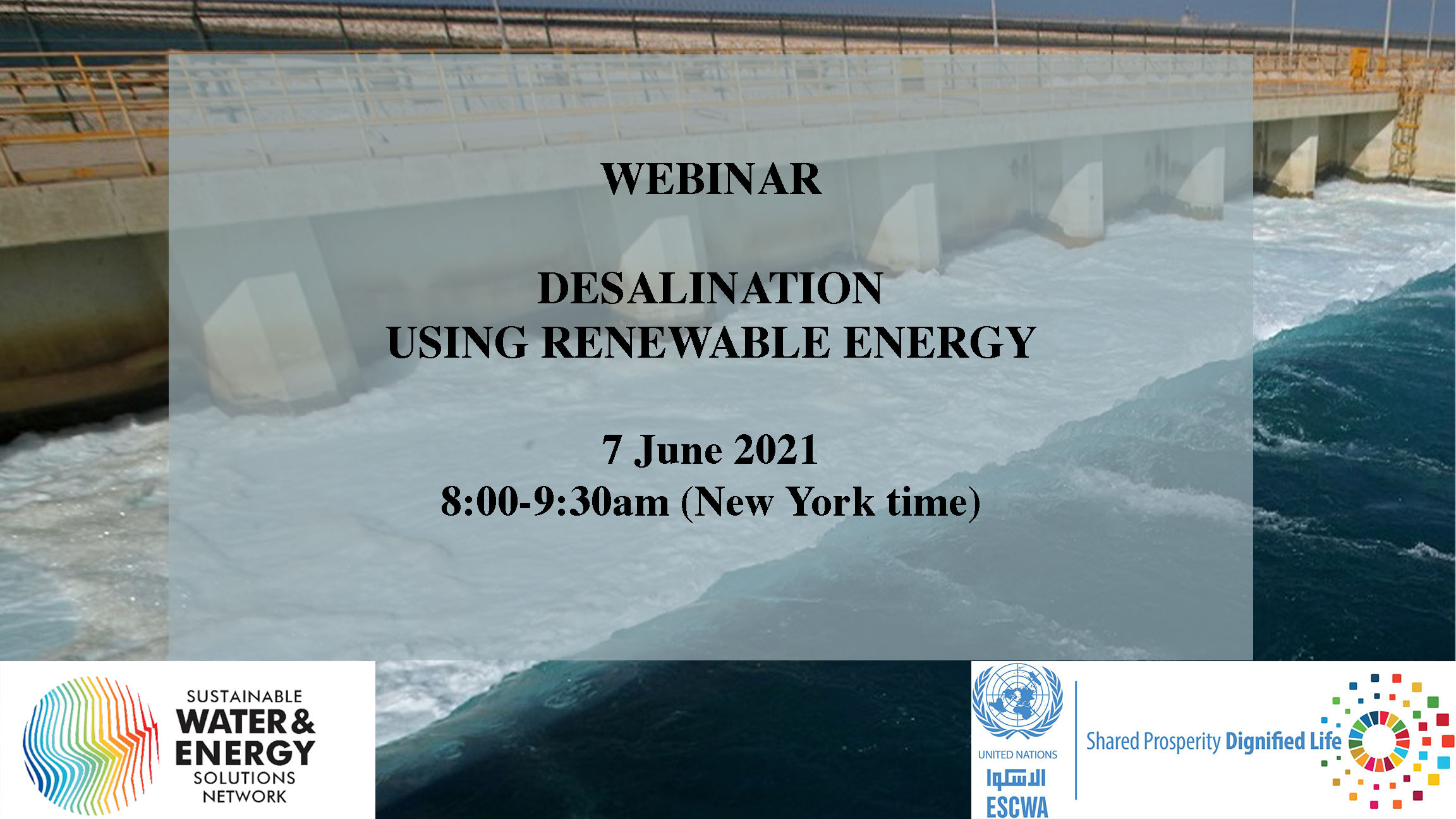 flyer for Desalination Using Renewable Energy