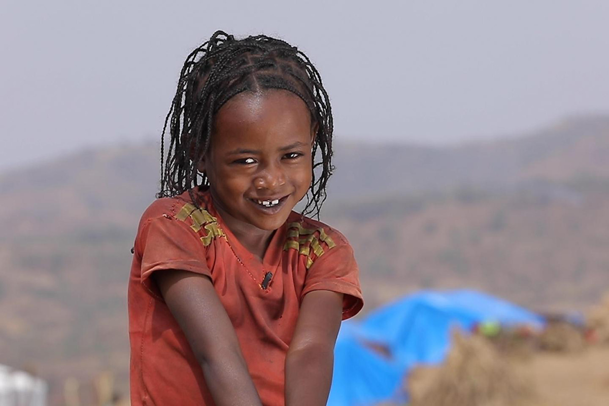 Close-up of a girl smiling 