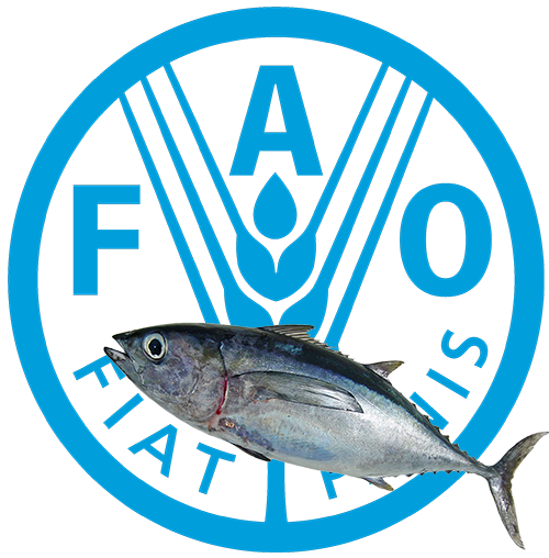 Logo de la FAO y un atún