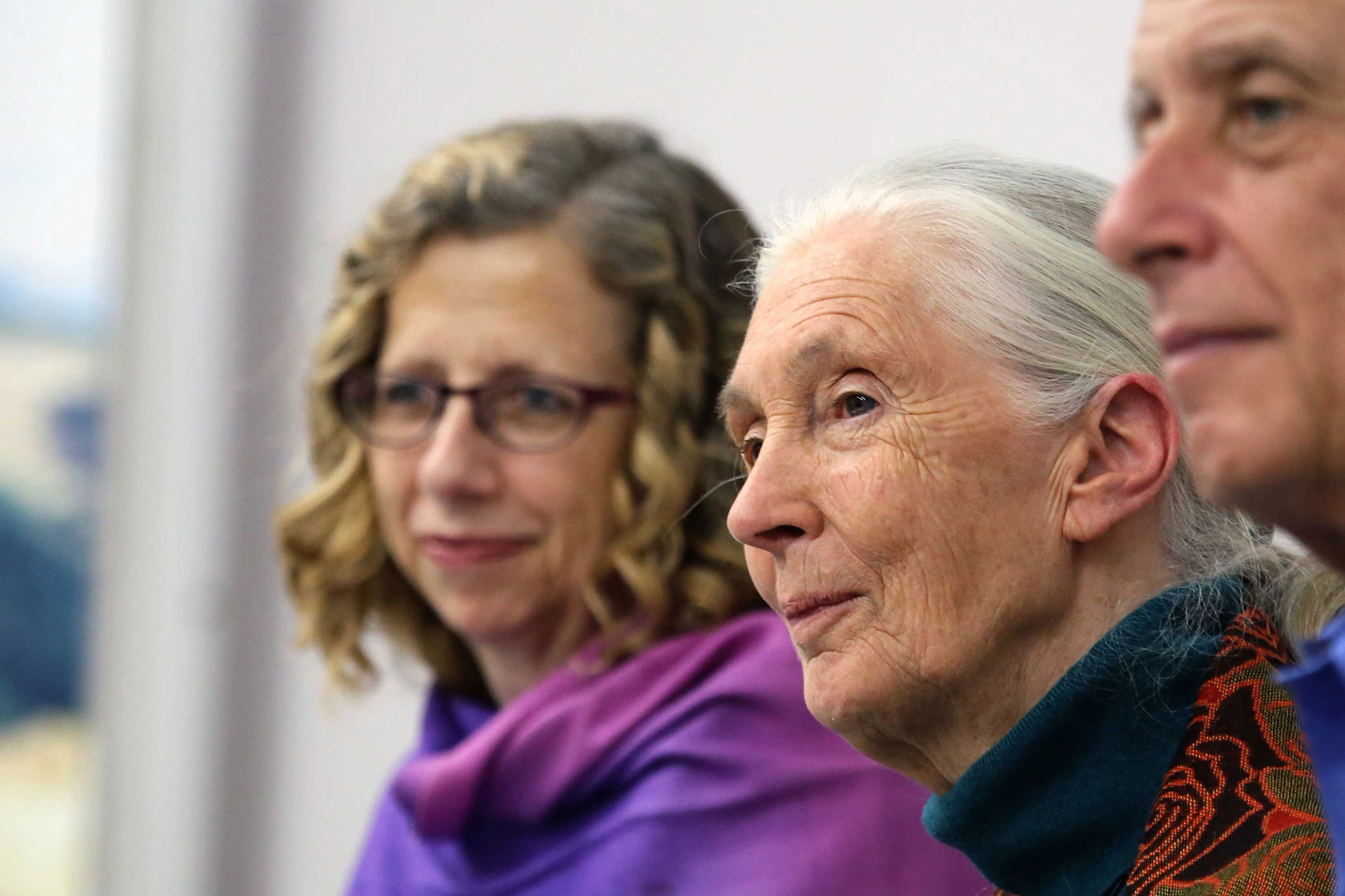 Inger Andersen, Jane Goodall, and Geoffrey Horowitz.