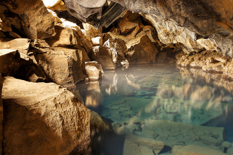 water in a cave