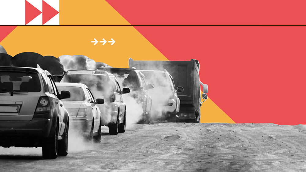Illustration de voitures polluantes