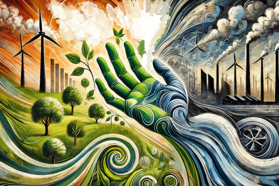 illustration of a transition to a Sustainable Future