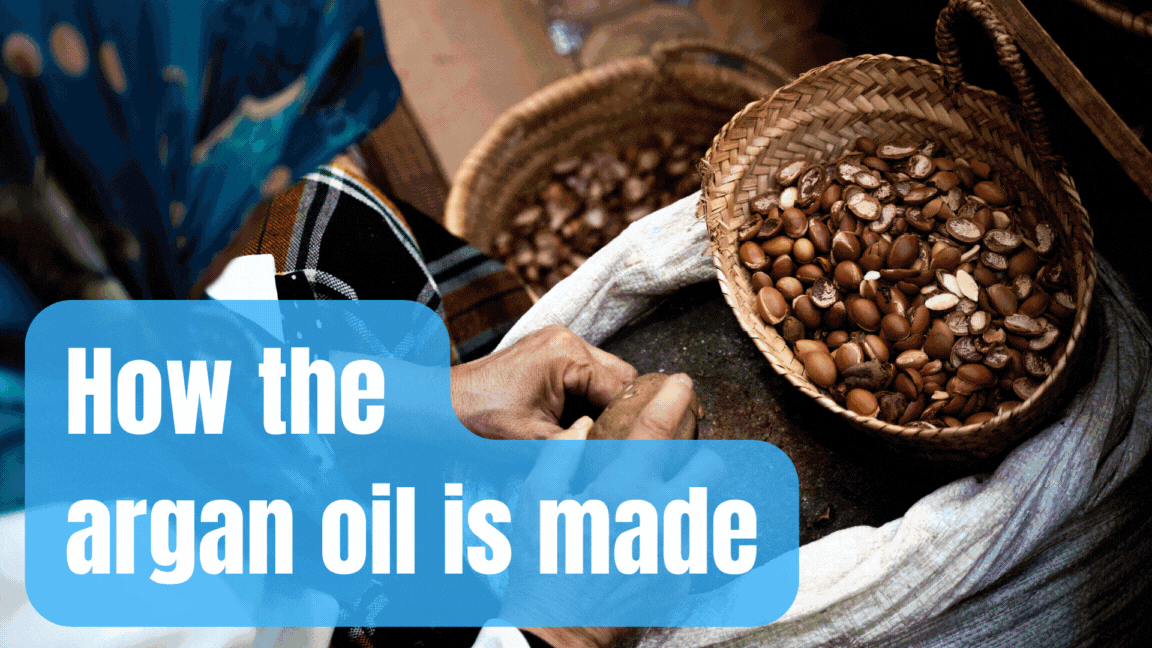explainer of how argan oil is made in 9 animated slides - transcipt in link below
