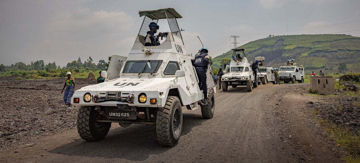 UN peacekeepers patrol the eastern DR Congo.