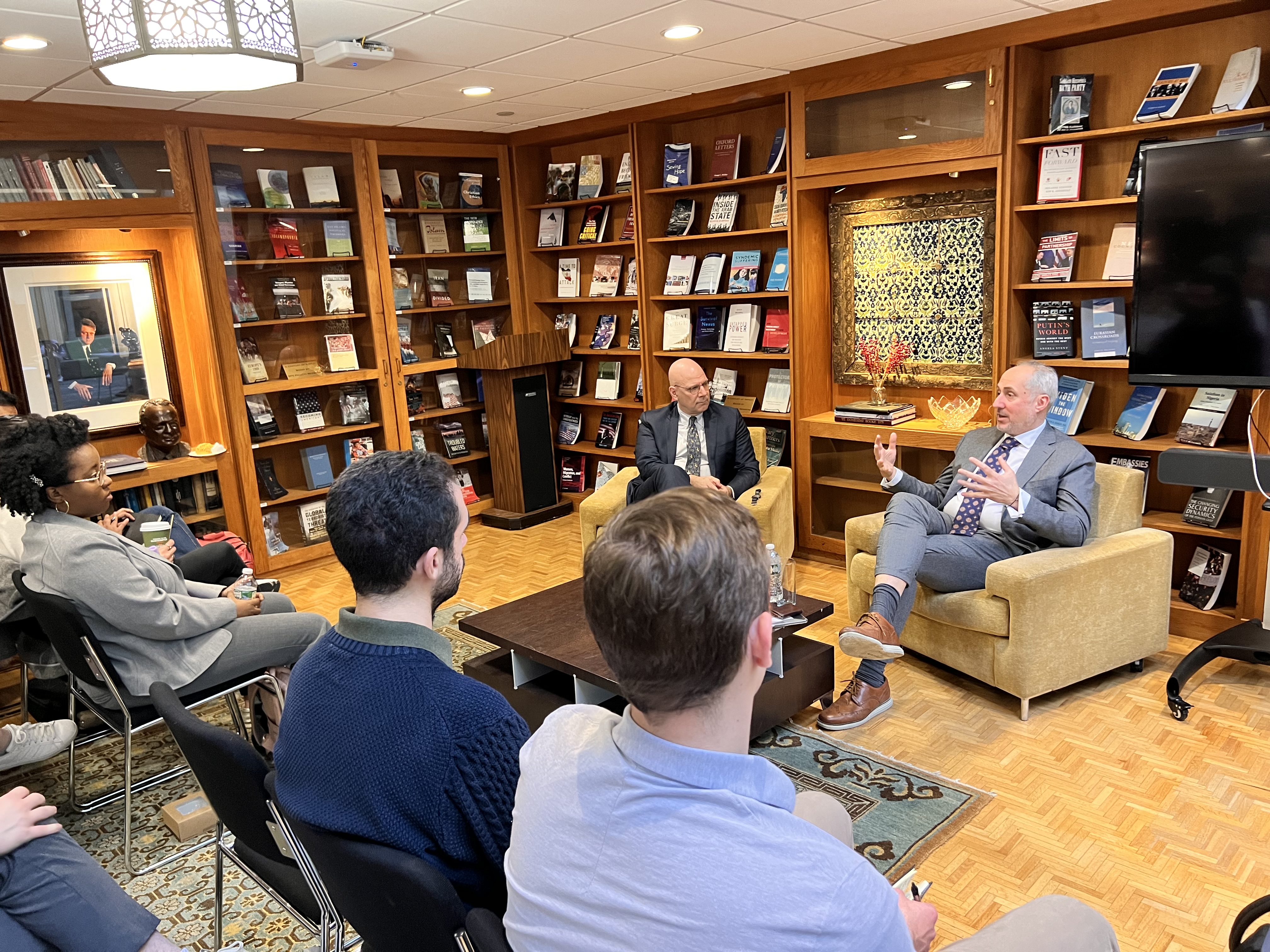 Stéphane Dujarric at Georgetown University, 8 February 2023. Photo: UNIC Washington