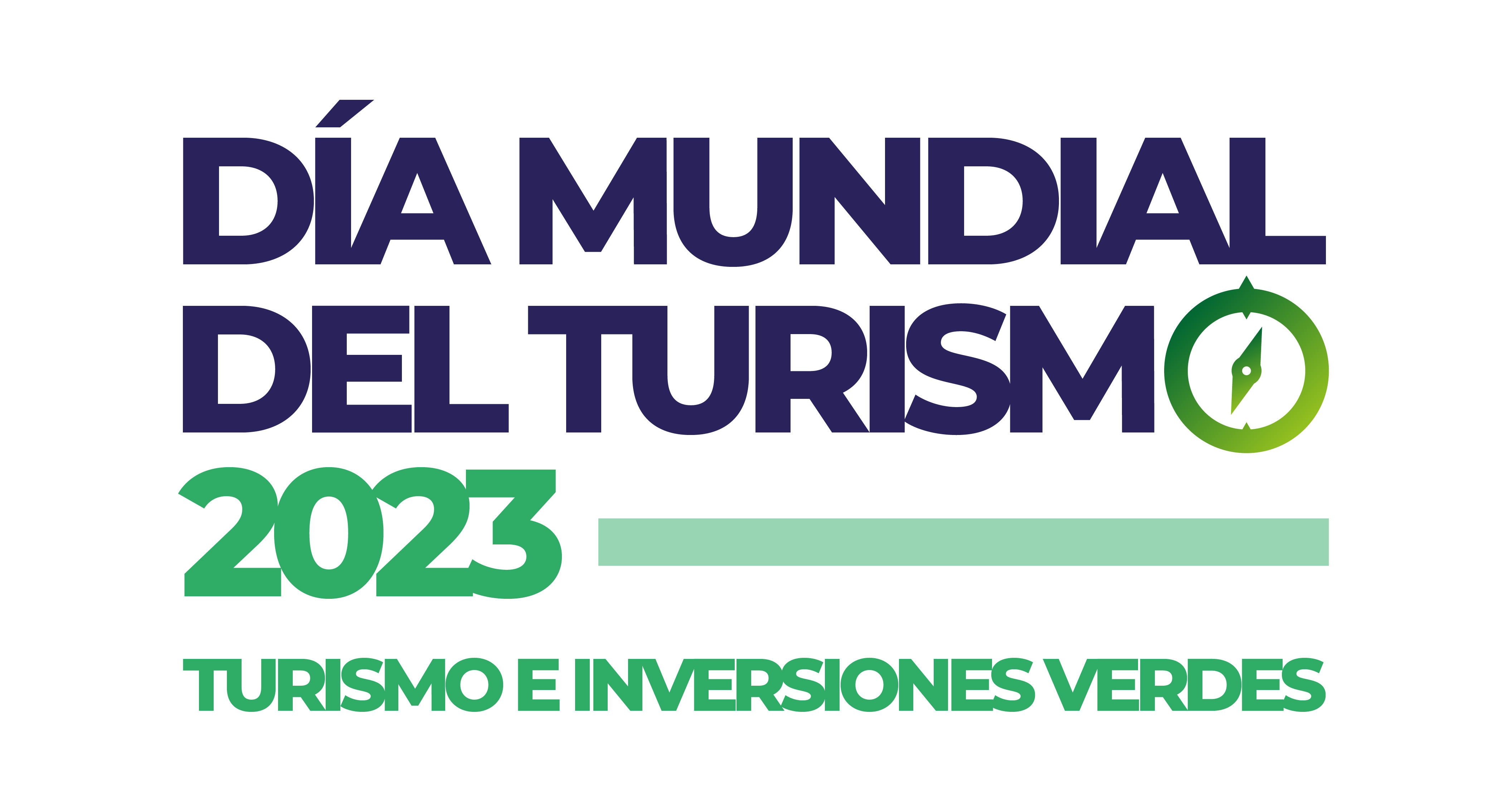 Logotipo del día internacional con el título inversiones verdes, temática del 2023