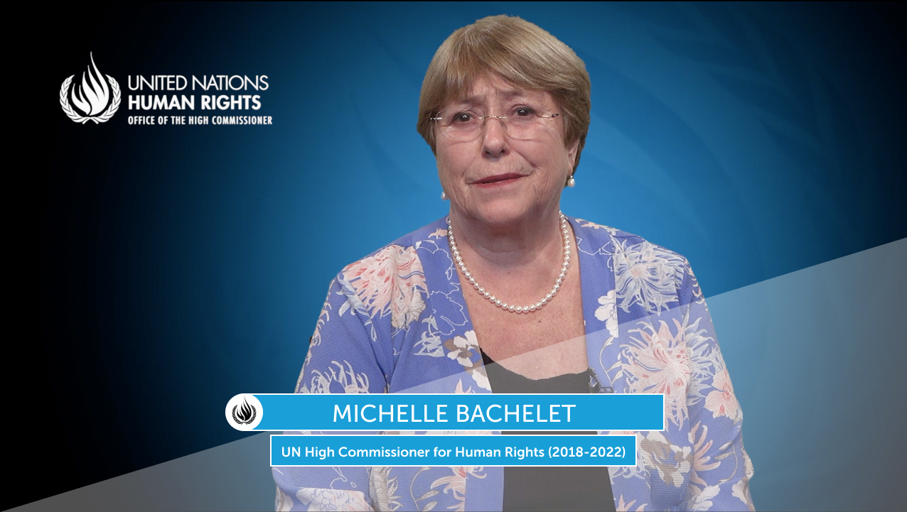 Video still of Michelle Bachelet
