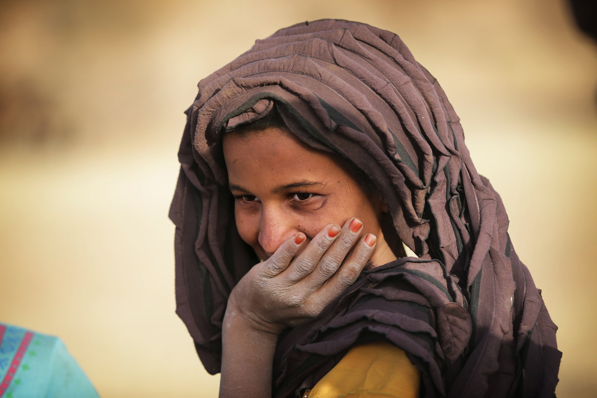 Una mujer sonriendo