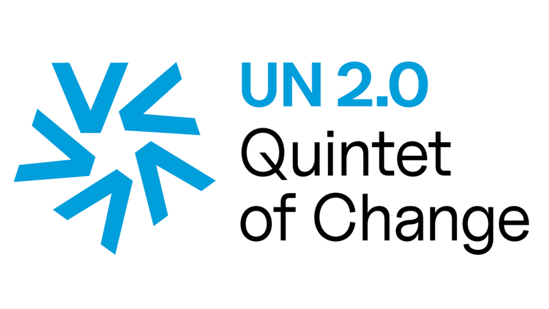 'UN2.0 Quintet of change' logo