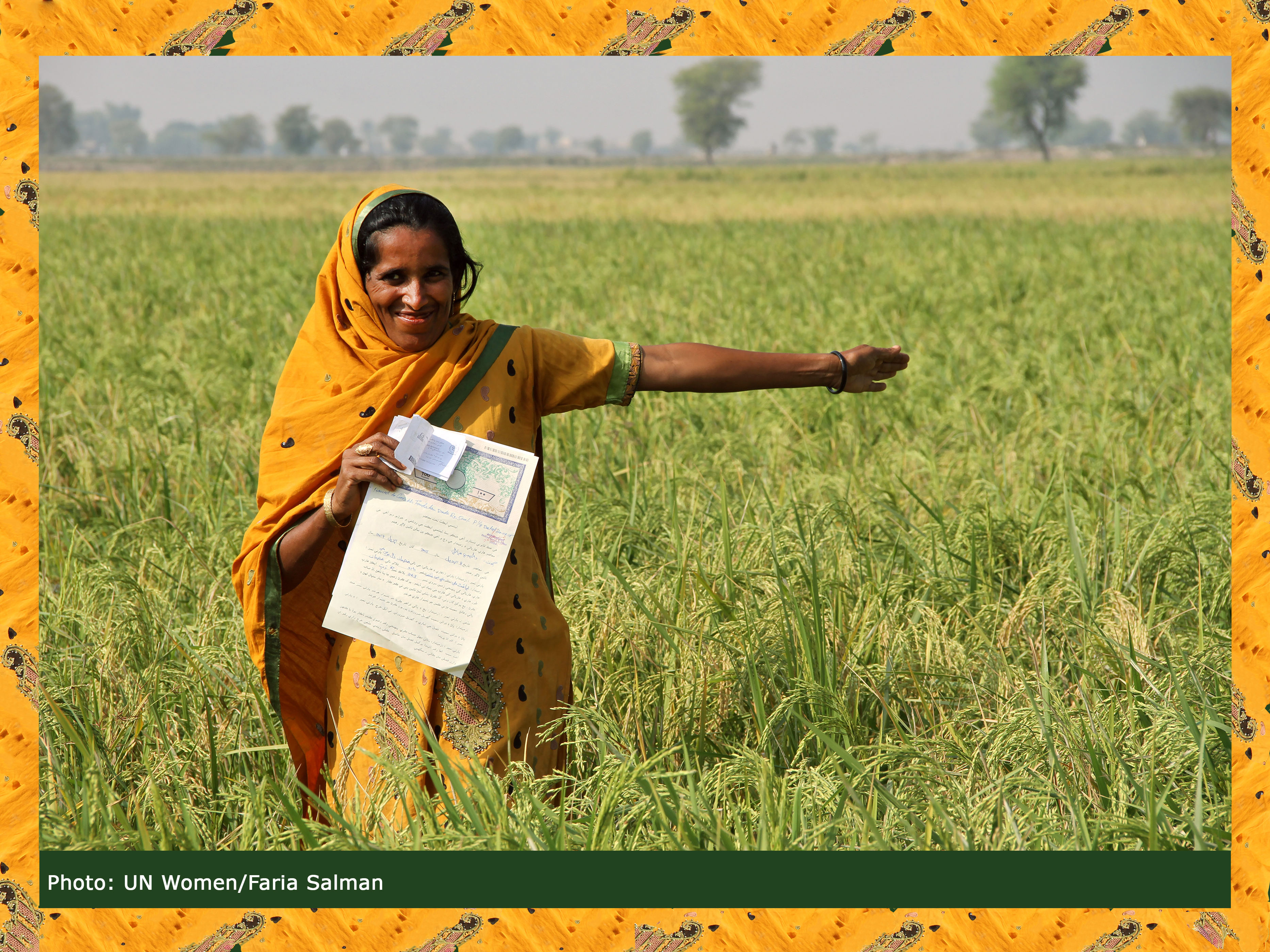 A woman in a field