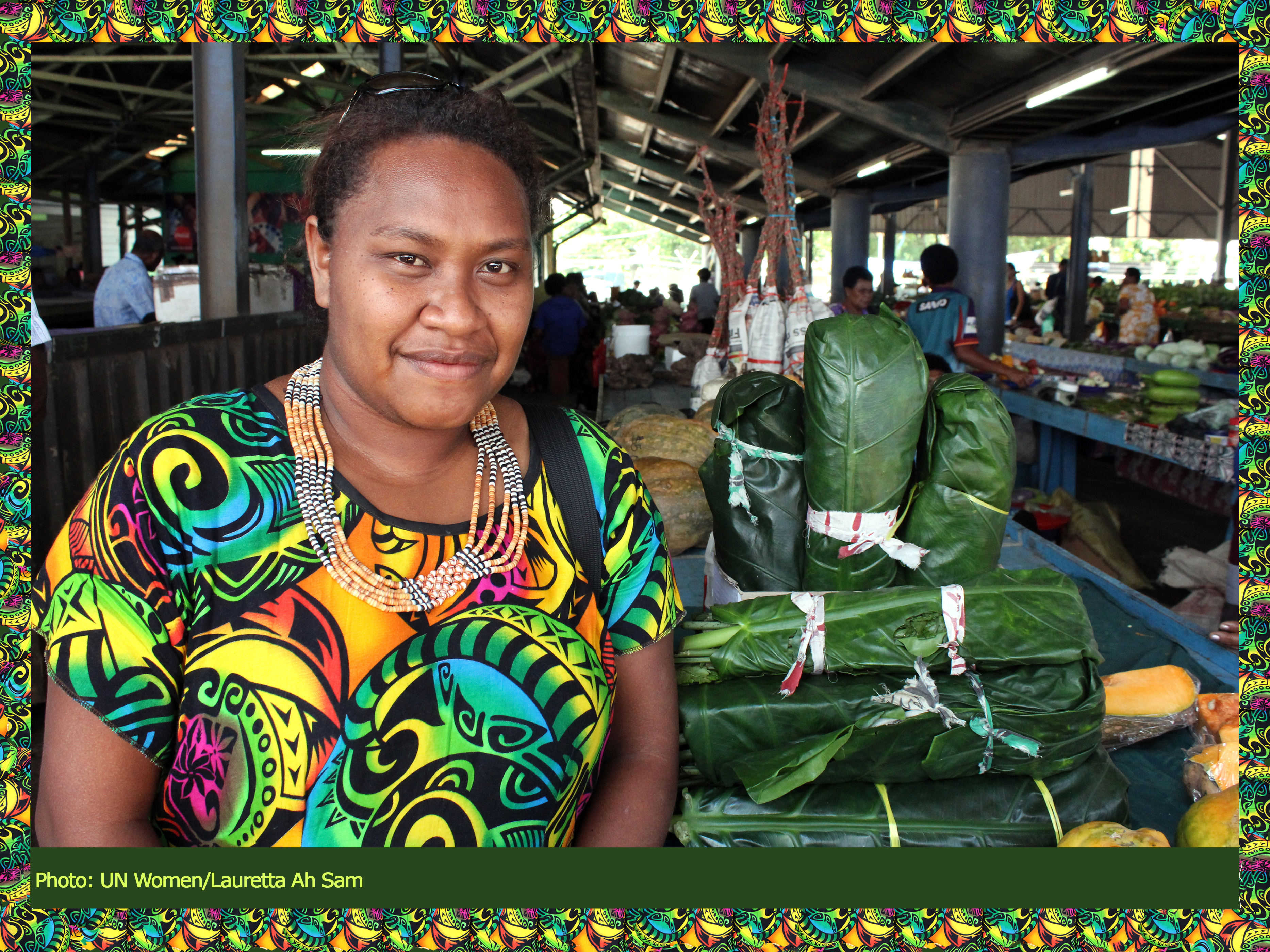 A woman in a market