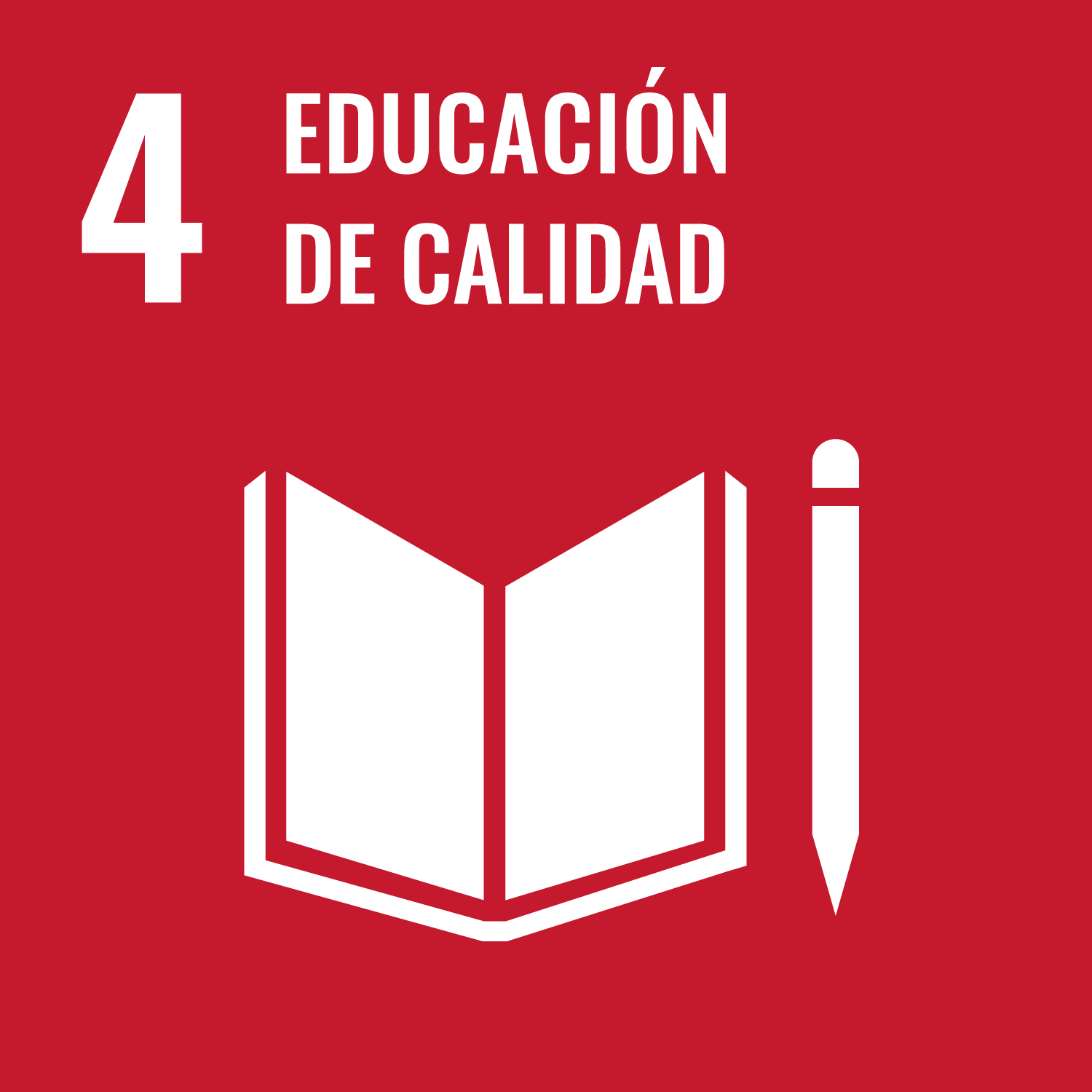logo del ODS 4: Educación de calidad