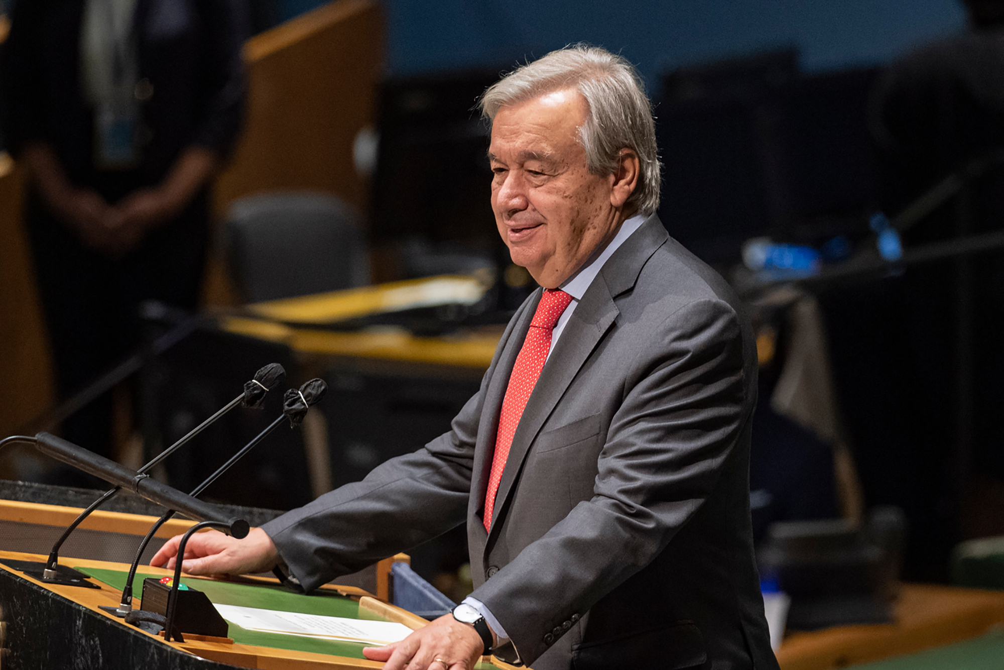 António Guterres at the GA podium