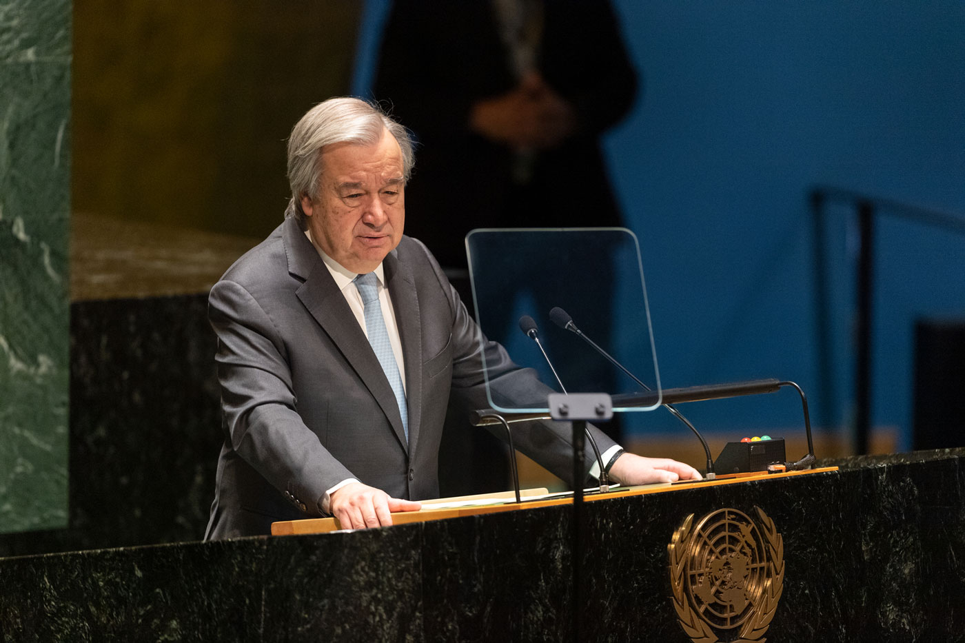 António Guterres at the GA podium