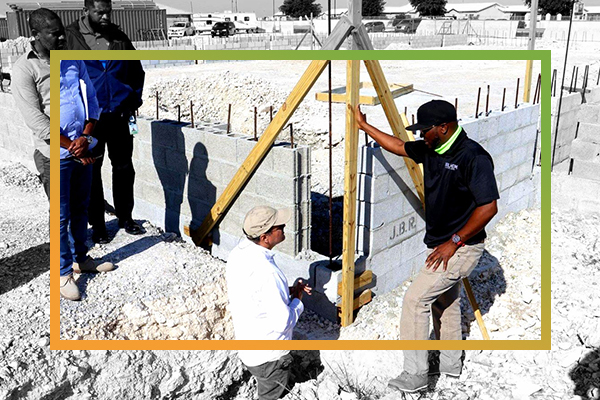 men working in a construction site