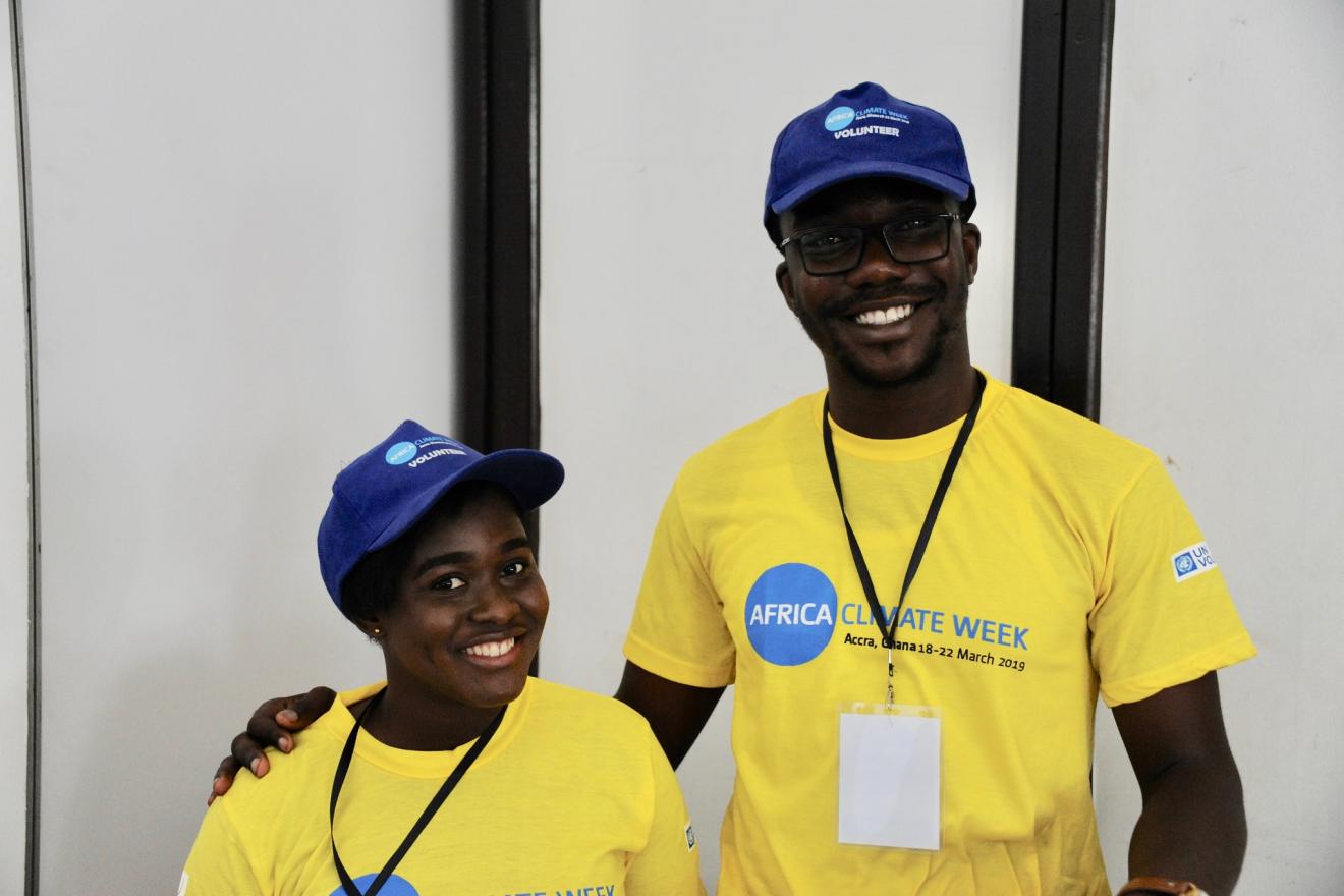 Volunteers at the Africa climate week