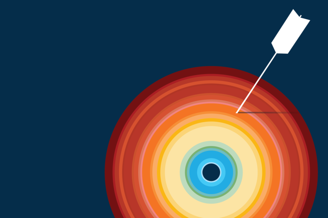 arrow landed on outer rings of target