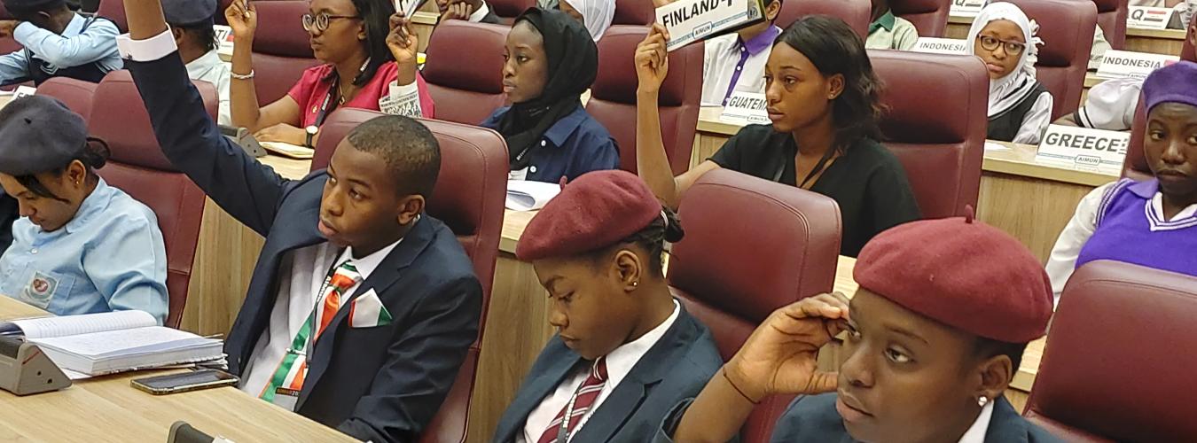 Abuja International Model United Nations (AIMUN) conference, organized by University of Abuja, United Nations Information Centre for Nigeria and Ministry of Foreign Affairs of Nigeria. 