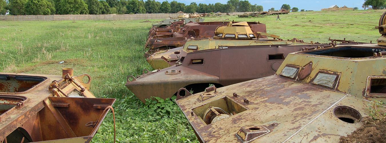 Tanques militares abandonados.