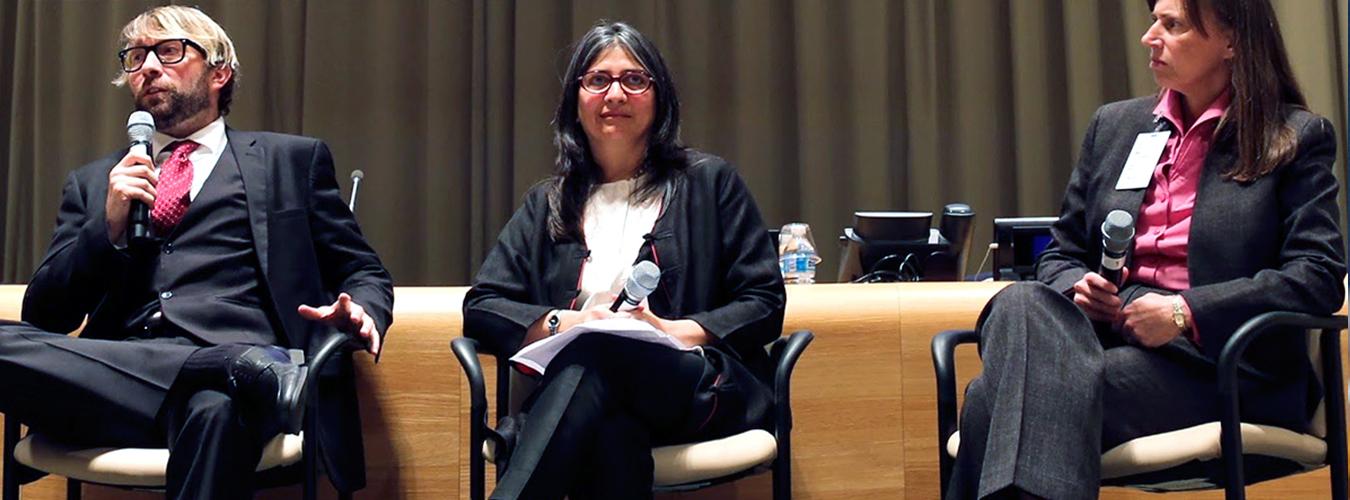 Alex Plank, Nipa Gandhi Bhuptani and Kleo J. King exchange ideas on 'Accessible Communities' at the 2016 WAAD observance. 