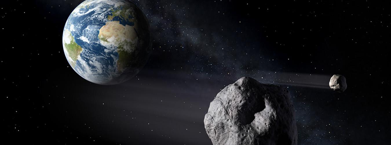 Illustration d'un astéroïde.