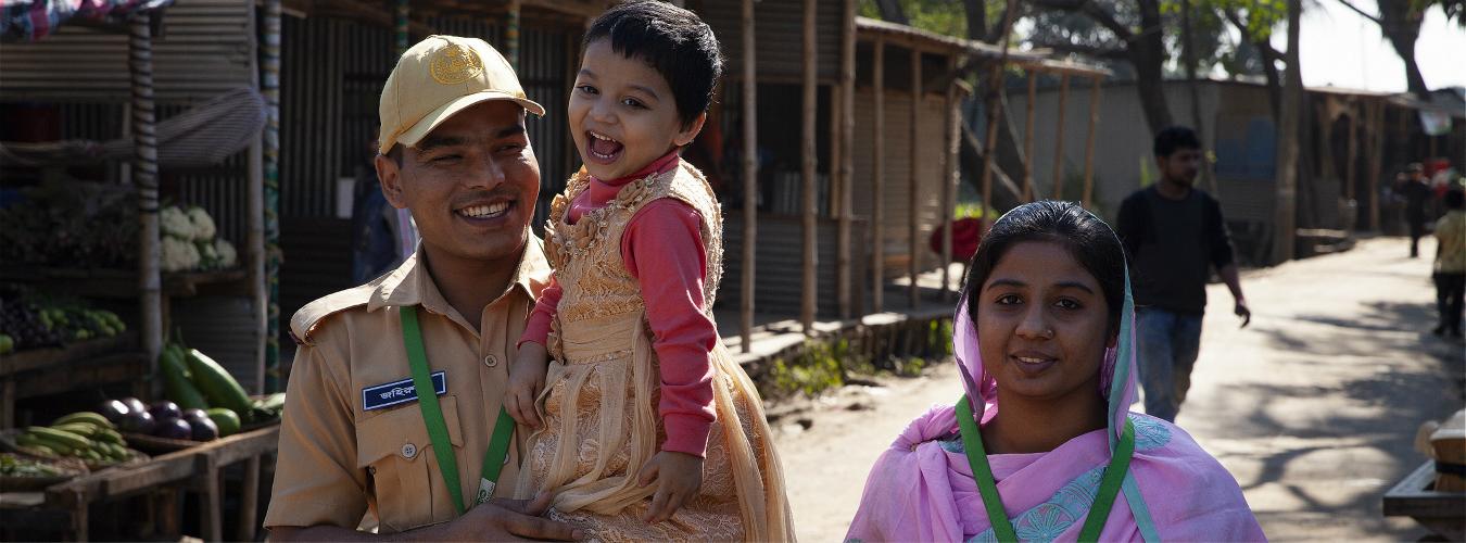 Una familia en Bangladesh.