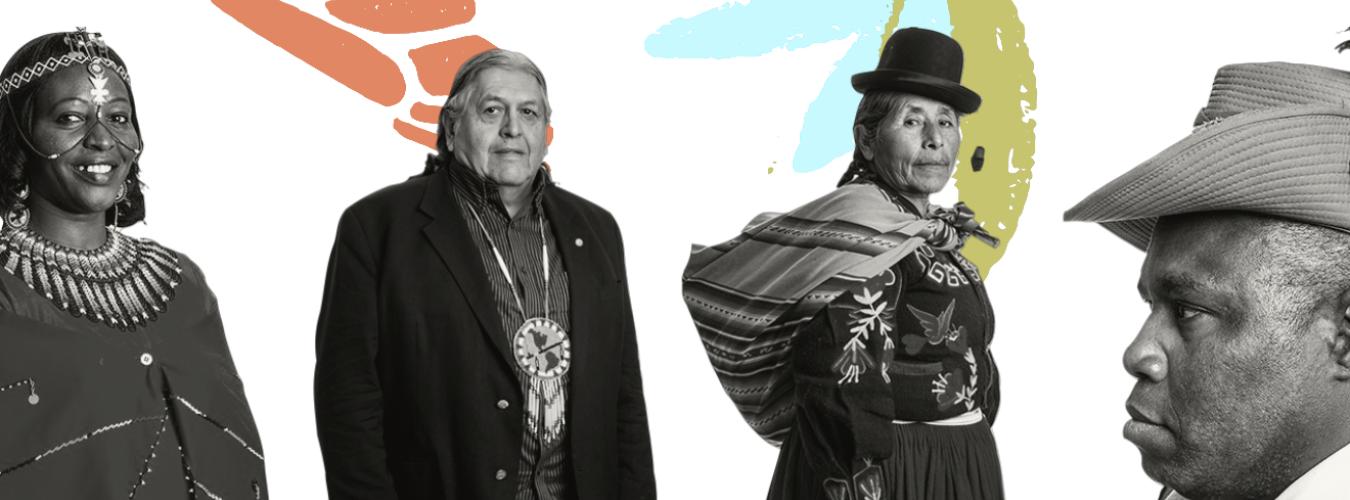 Quatre portrait de personnes autochtones