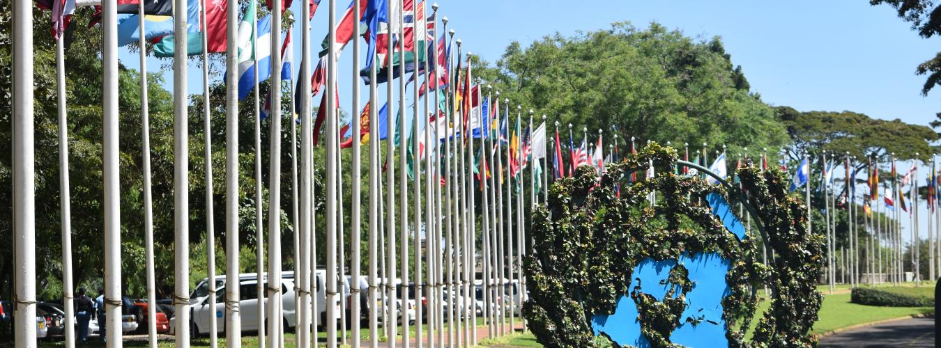 UN Office at Nairobi (UNON) Entrance. 
