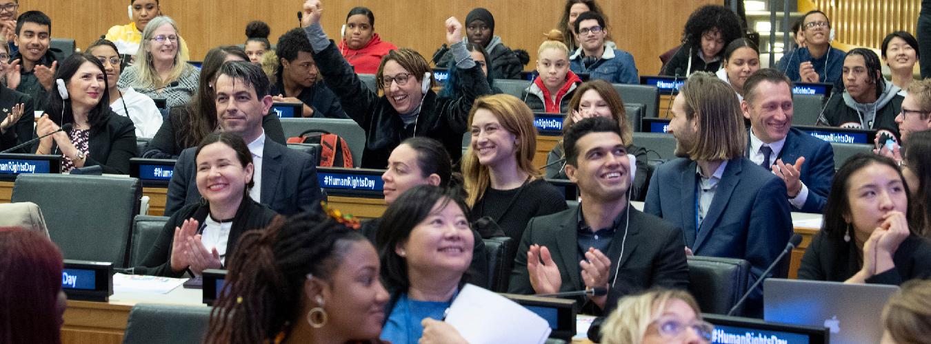 youth participating in event at the UN