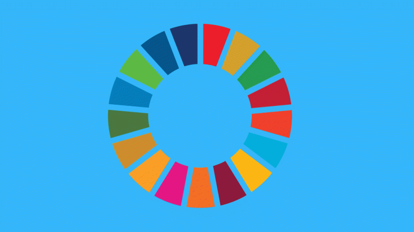 A loop of "The Final countdown to Sustainable Development Goals" going from the number 10 to 1 - 2030 Goals.