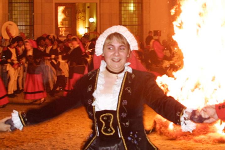 Summer solstice fire festivals in the Pyrenees. 